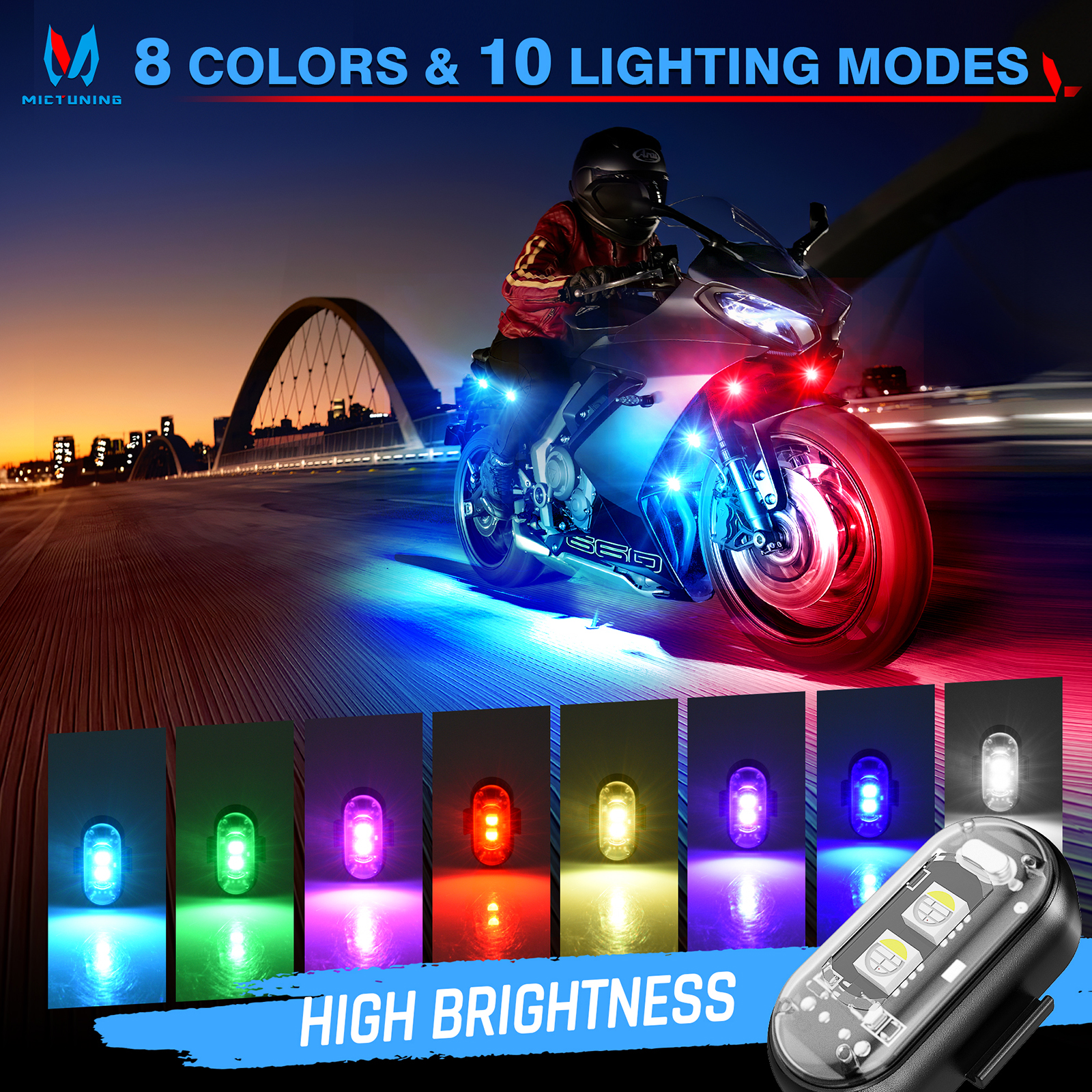 Drone Strobe Light - MICTUNING Wireless LED Strobe Lights with