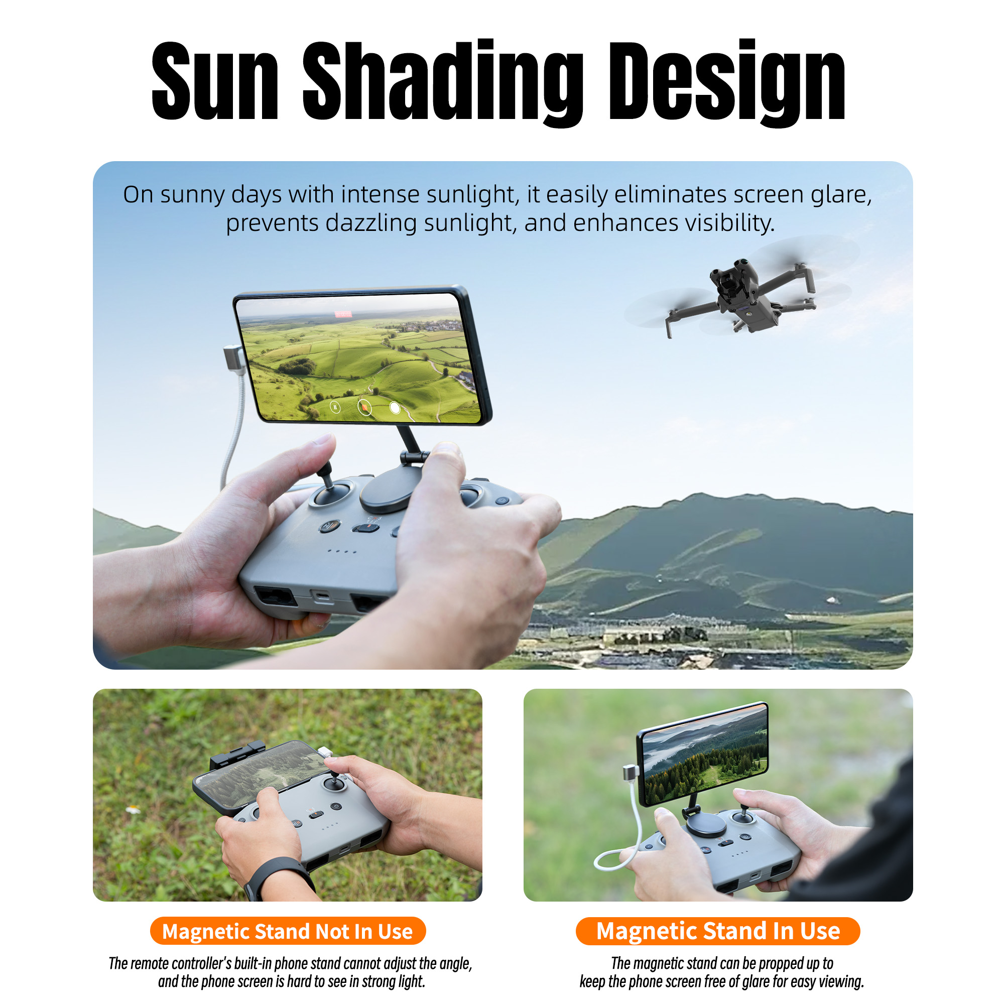Adjustable Magnetic Phone Stan - Drone Tablet Mount ulasan dan harga