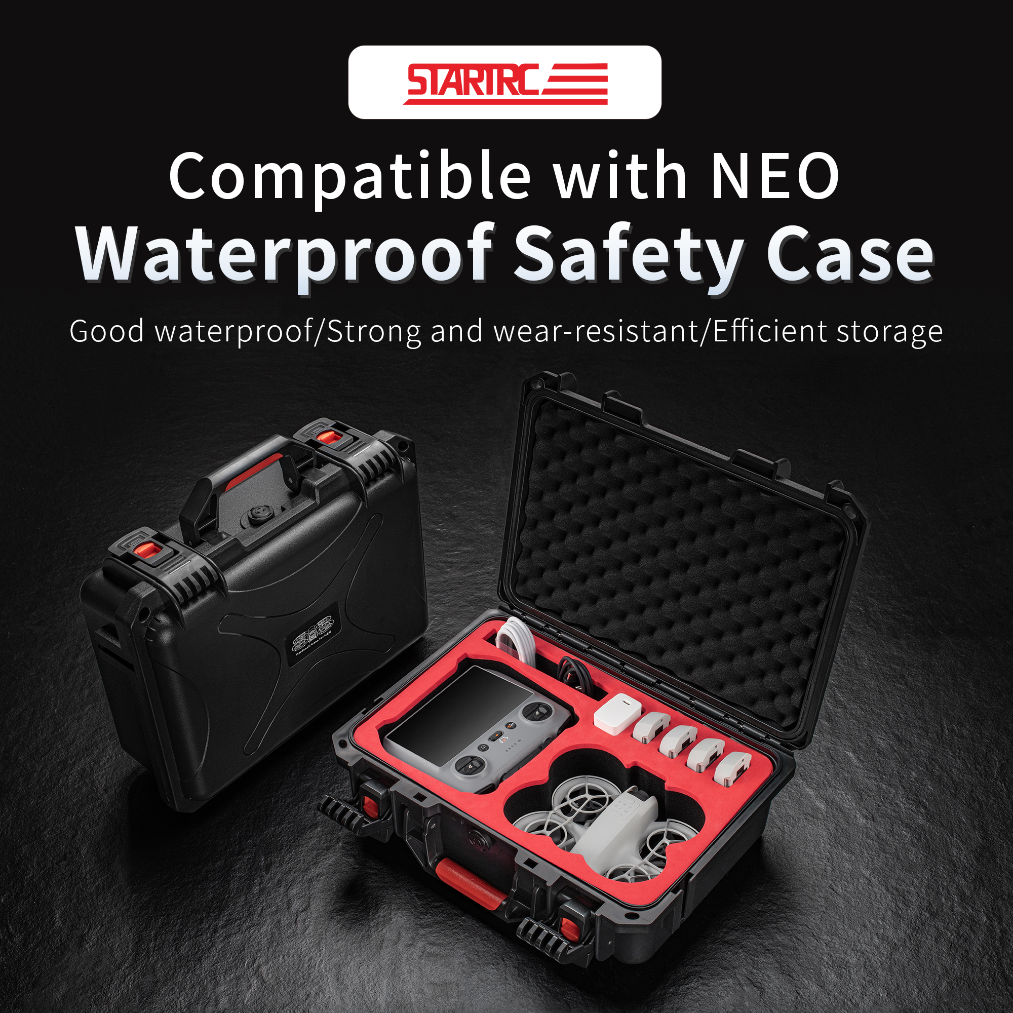 Portable Hard Waterproof Case  - Drone Charging Hub ulasan dan harga